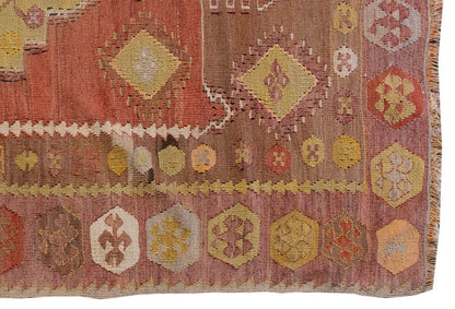 Vintage Kilim Rug,Central Turkey Kilim 3'5" x 5'3" feet 105 x 160 cm