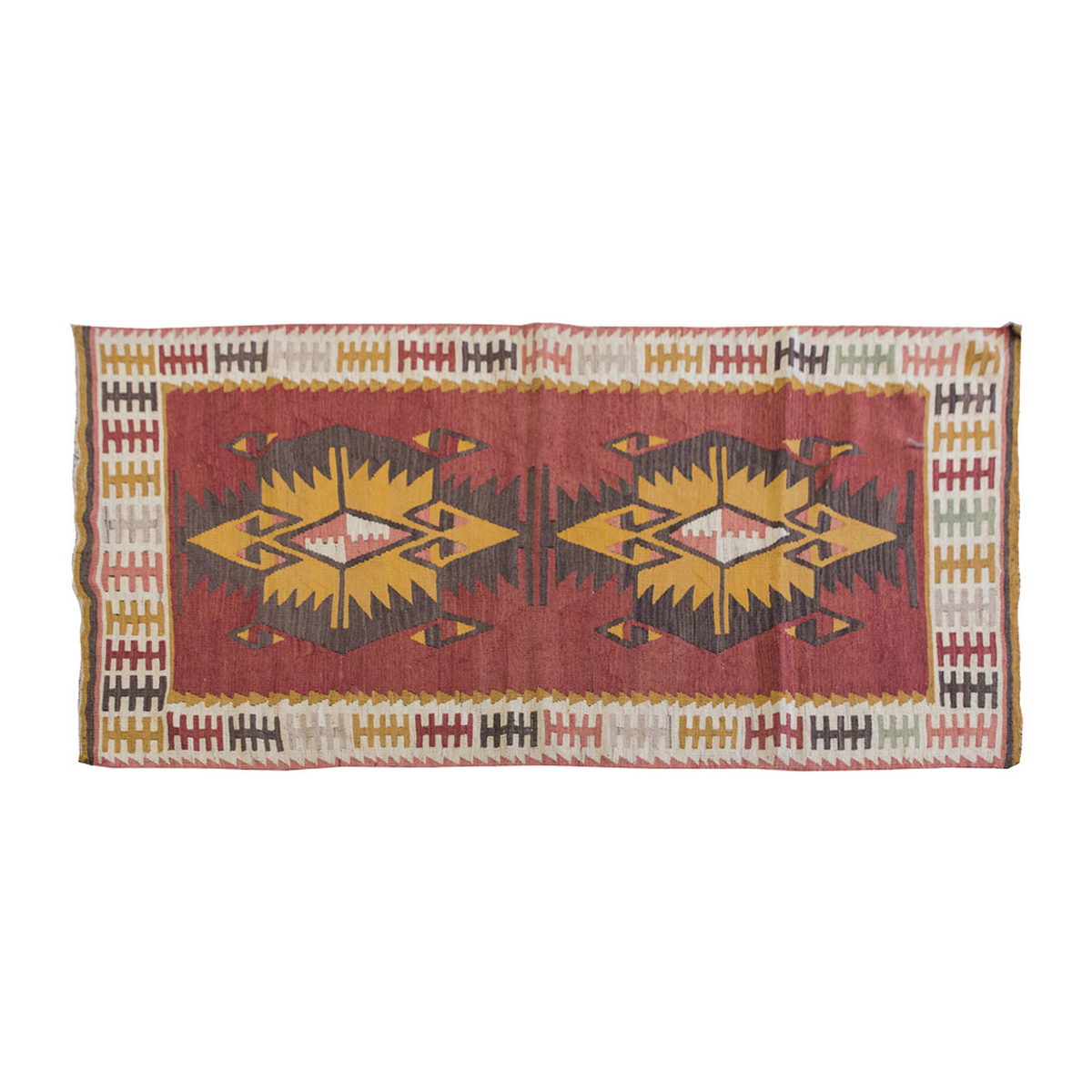 Vintage Kilim Rug,Maraş Kilim 3'5" x 5'9" feet 103 x 176 cm