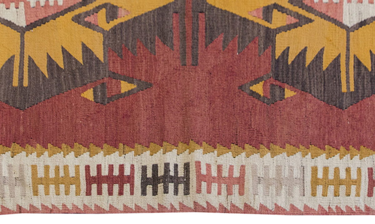Vintage Kilim Rug,Maraş Kilim 3'5" x 5'9" feet 103 x 176 cm