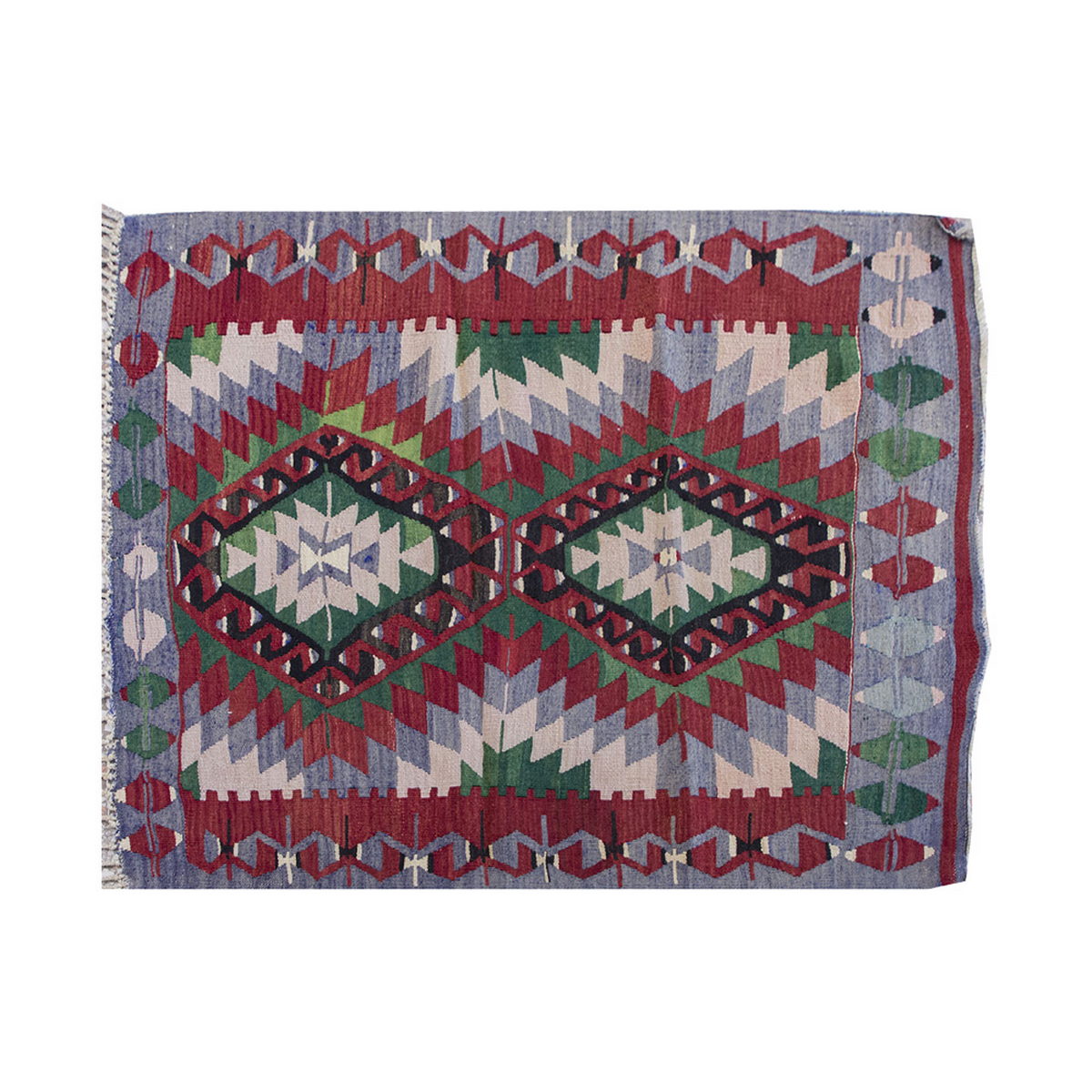 Vintage Kilim Rug, Oushak Kilim 3'6" x 3'7" feet 106 x 108 cm