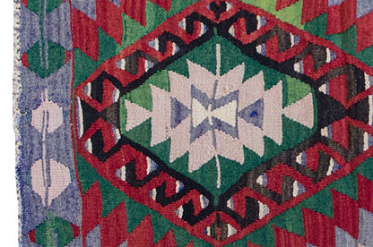 Vintage Kilim Rug, Oushak Kilim 3'6" x 3'7" feet 106 x 108 cm