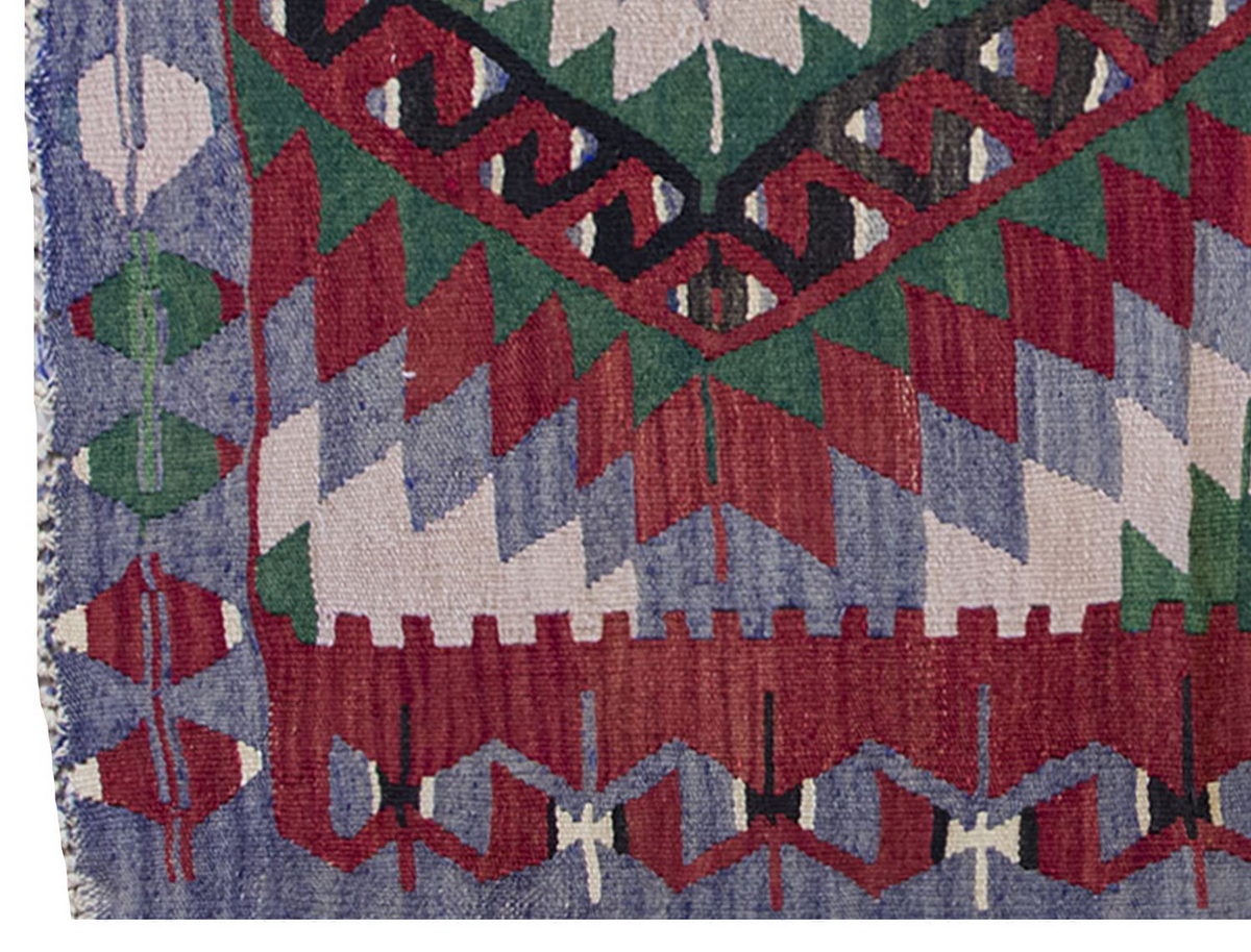 Vintage Kilim Rug, Oushak Kilim 3'6" x 3'7" feet 106 x 108 cm