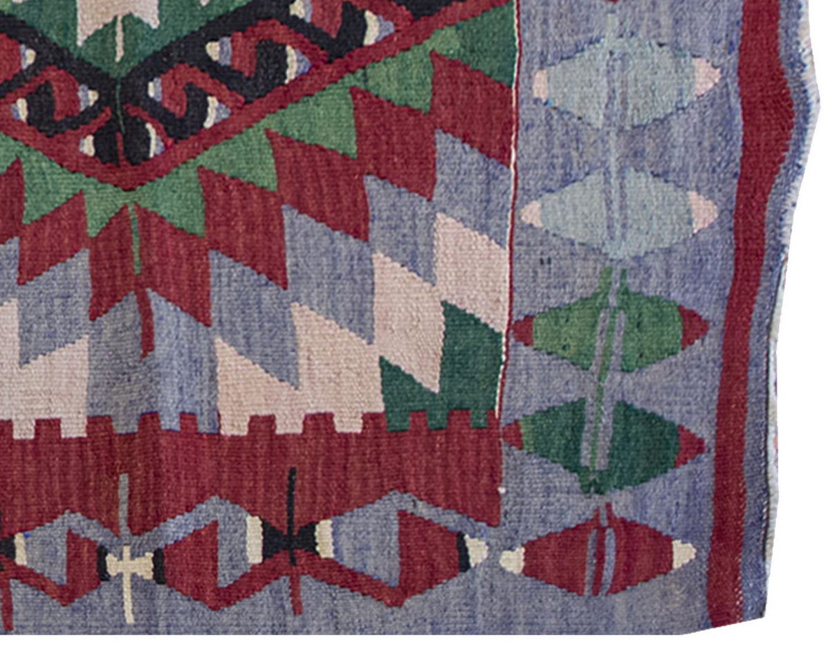 Vintage Kilim Rug, Oushak Kilim 3'6" x 3'7" feet 106 x 108 cm