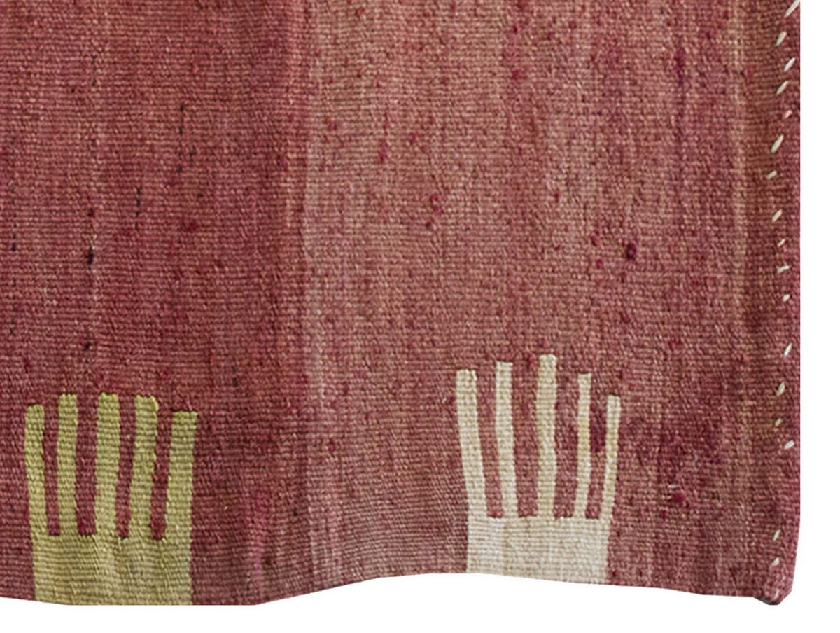 Vintage Kilim Rug,Bodrum Milas Kilim 3'6" x 4" feet 106 x 124 cm