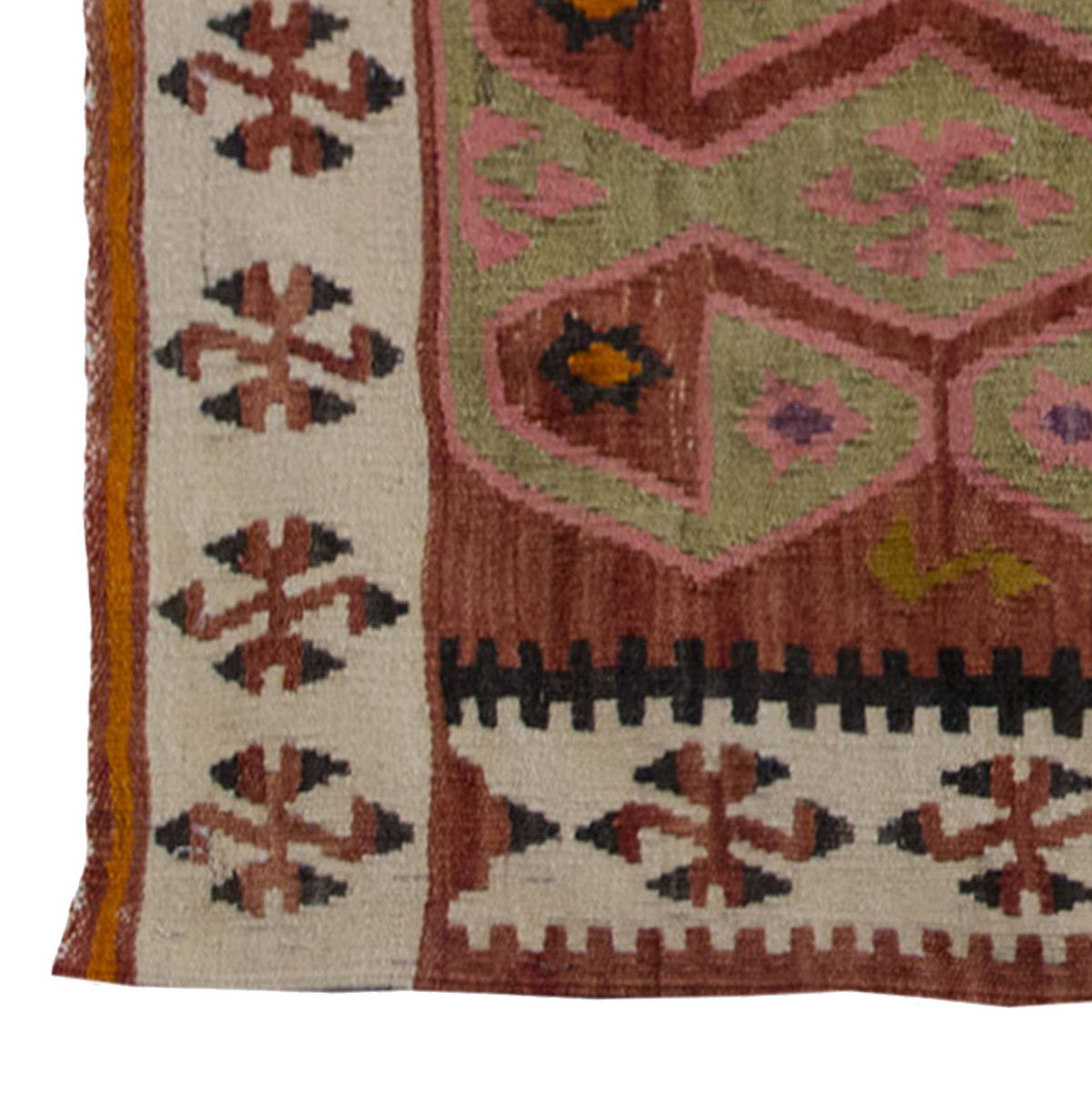 Vintage Kilim Rug,Adana Kilim 3'6" x 4'5" feet 106 x 135 cm