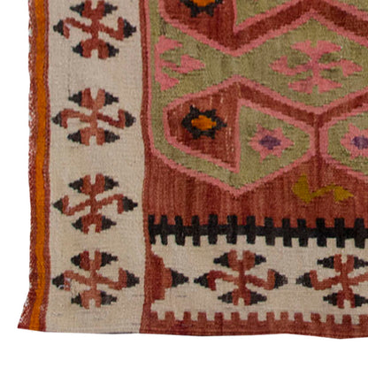 Vintage Kilim Rug,Adana Kilim 3'6" x 4'5" feet 106 x 135 cm
