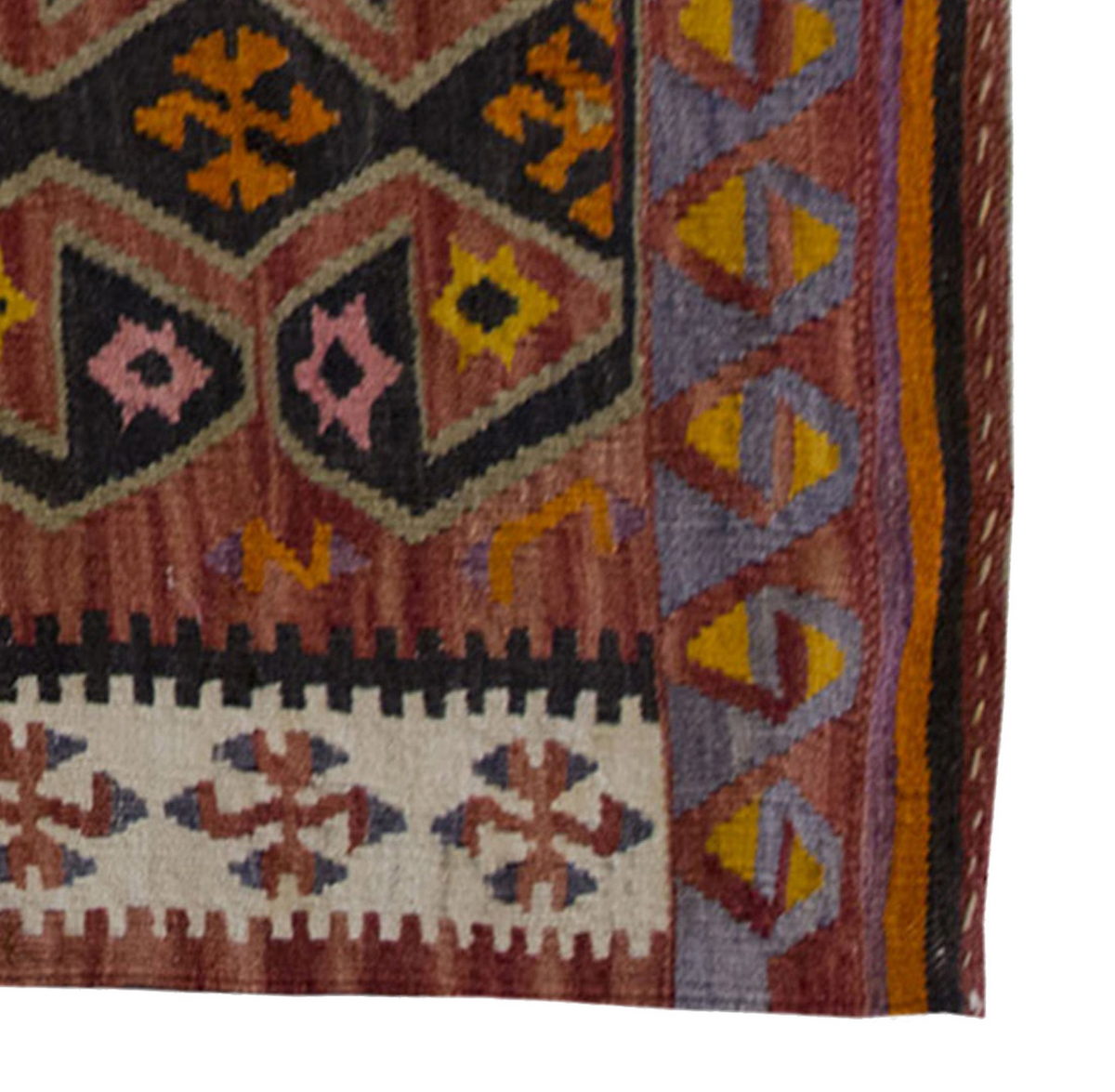 Vintage Kilim Rug,Adana Kilim 3'6" x 4'5" feet 106 x 135 cm