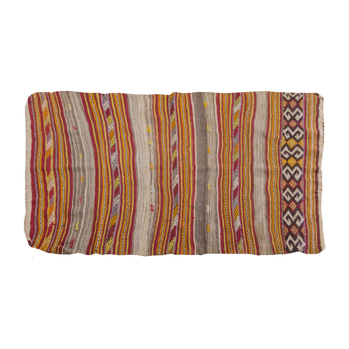 Vintage Kilim Rug,Anamur Mut Kilim 3'6" x 4'9" feet 106 x 145 cm