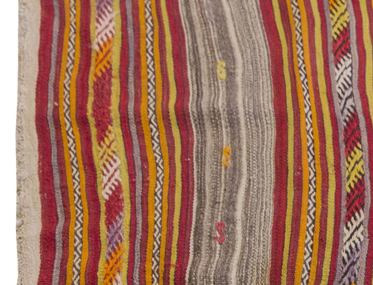 Vintage Kilim Rug,Anamur Mut Kilim 3'6" x 4'9" feet 106 x 145 cm