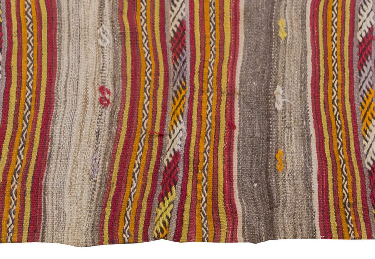 Vintage Kilim Rug,Anamur Mut Kilim 3'6" x 4'9" feet 106 x 145 cm