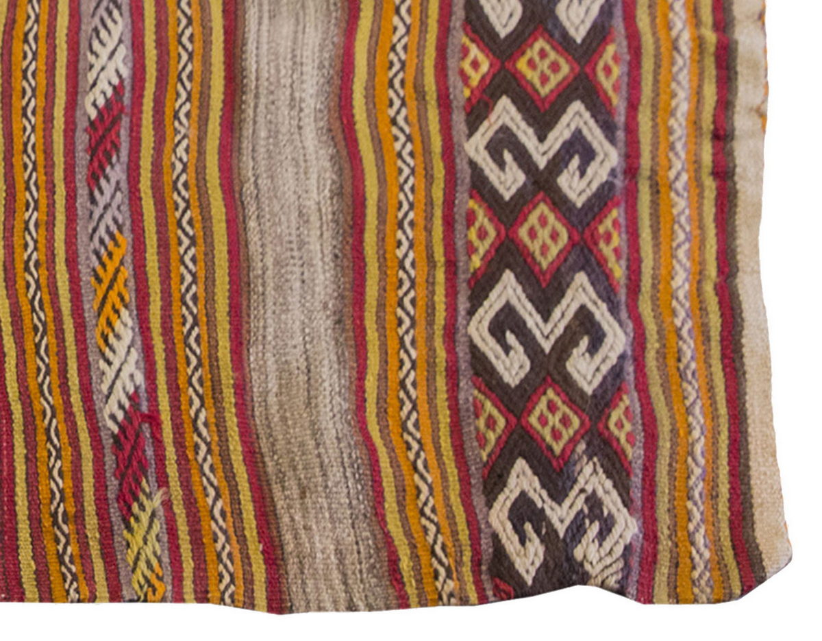 Vintage Kilim Rug,Anamur Mut Kilim 3'6" x 4'9" feet 106 x 145 cm