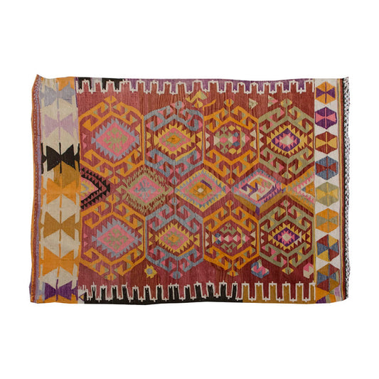 Vintage Kilim Rug,Adana Kilim 3'6" x 4'9" feet 107 x 145 cm