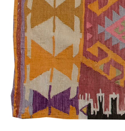 Vintage Kilim Rug,Adana Kilim 3'6" x 4'9" feet 107 x 145 cm