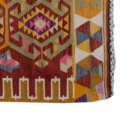 Vintage Kilim Rug,Adana Kilim 3'6" x 4'9" feet 107 x 145 cm