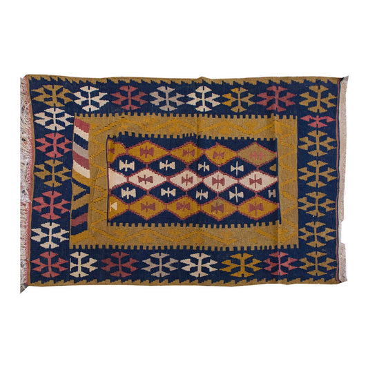 Vintage Kilim Rug,Central Turkey Kilim 3'6" x 5" feet 107 x 150 cm