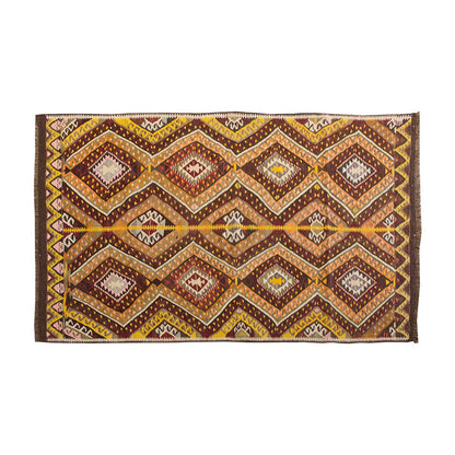 Vintage Kilim Rug,Kars Kilim 3'6" x 5'7" feet 107 x 170 cm