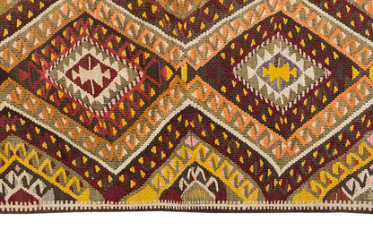 Vintage Kilim Rug,Kars Kilim 3'6" x 5'7" feet 107 x 170 cm