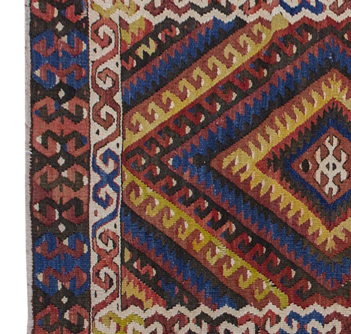Vintage Kilim Rug,Fethiye Kilim 3'6" x 6'8" feet 106 x 202 cm