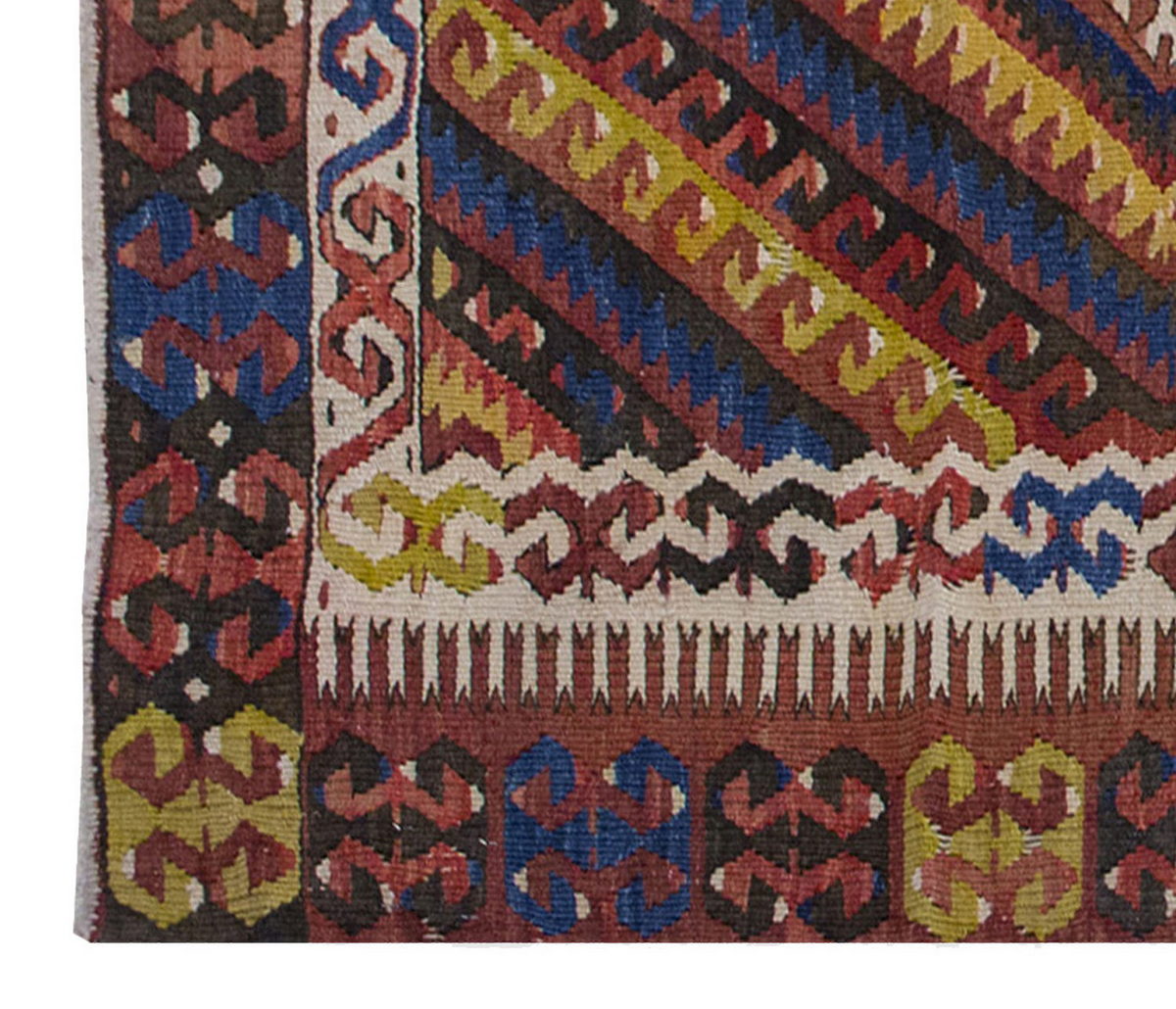 Vintage Kilim Rug,Fethiye Kilim 3'6" x 6'8" feet 106 x 202 cm