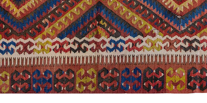Vintage Kilim Rug,Fethiye Kilim 3'6" x 6'8" feet 106 x 202 cm