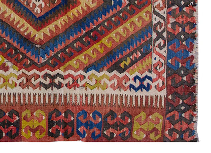 Vintage Kilim Rug,Fethiye Kilim 3'6" x 6'8" feet 106 x 202 cm