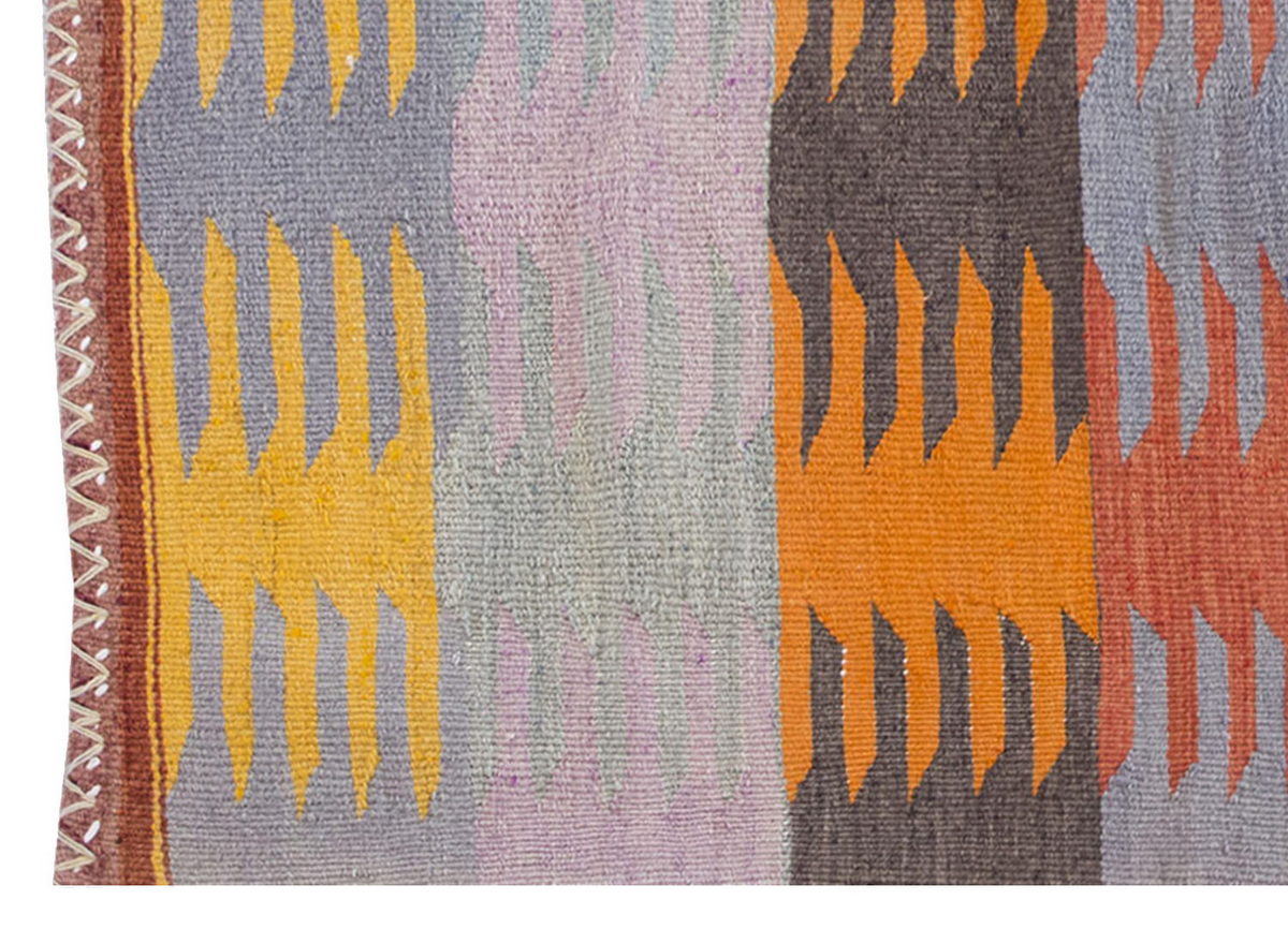Vintage Kilim Rug,Milas Bodrum Kilim 3'7" x 3'8" feet 109 x 112 cm