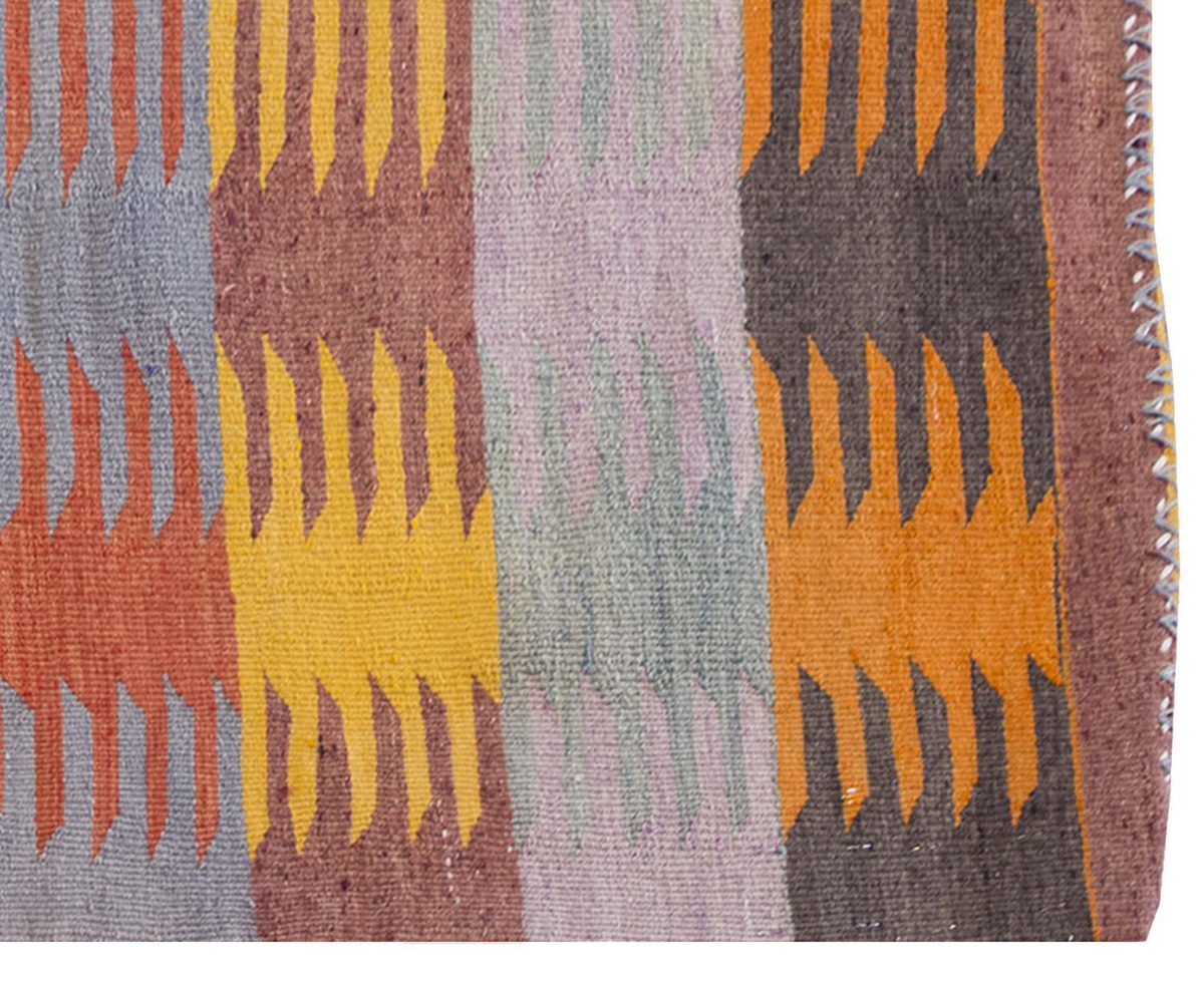 Vintage Kilim Rug,Milas Bodrum Kilim 3'7" x 3'8" feet 109 x 112 cm