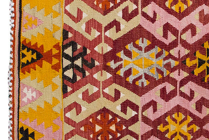 Vintage Kilim Rug,Adana Kilim 3'7" x 4'2" feet 110 x 128 cm
