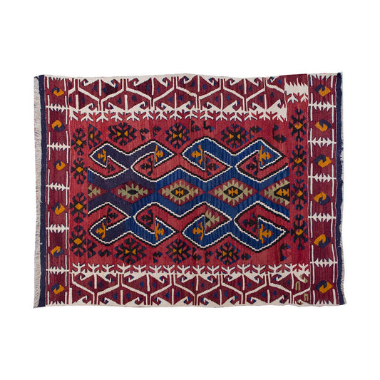 Vintage Kilim Rug,Konya Kilim 3'7" x 5" feet 109 x 151 cm