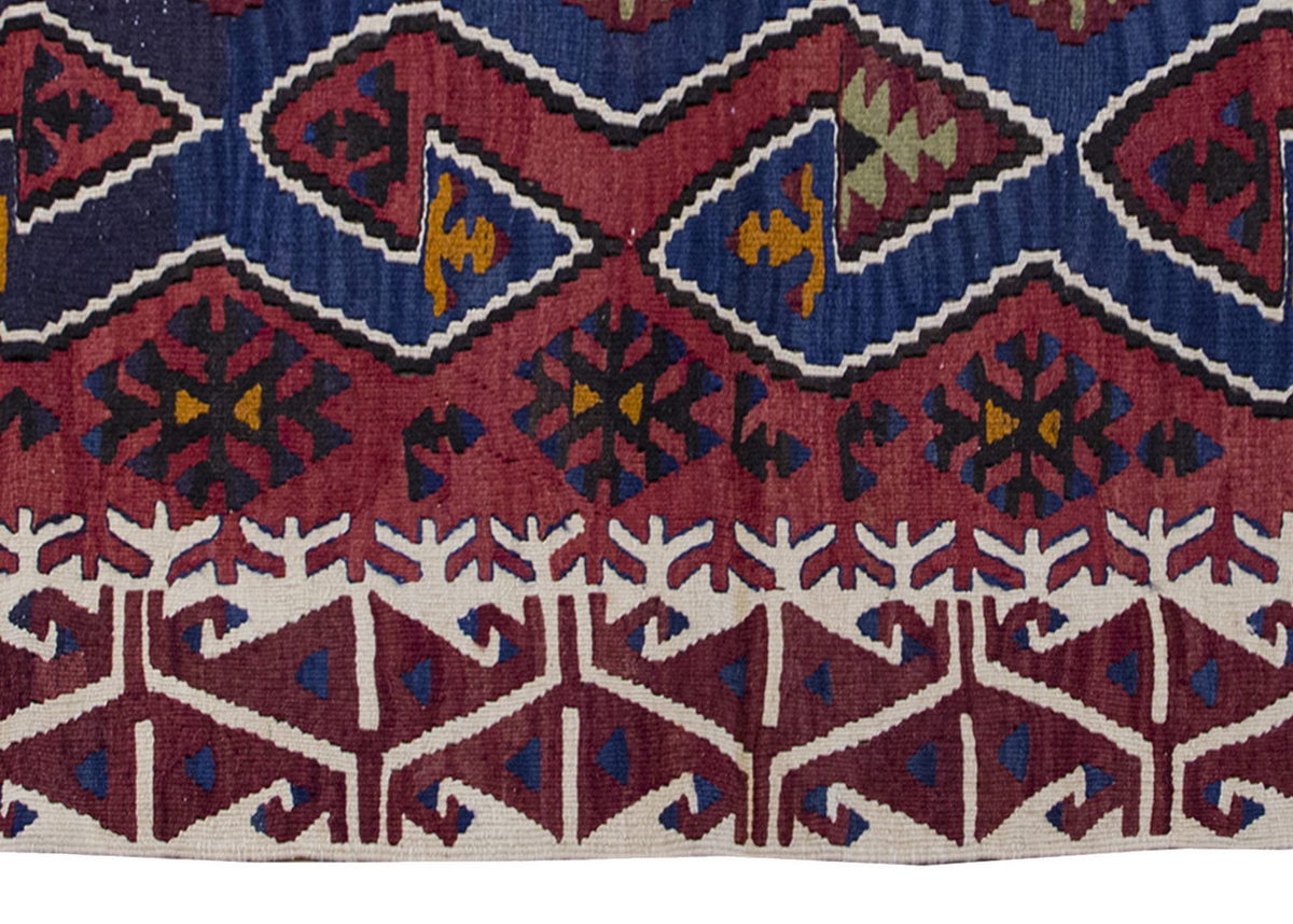 Vintage Kilim Rug,Konya Kilim 3'7" x 5" feet 109 x 151 cm