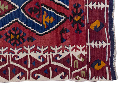 Vintage Kilim Rug,Konya Kilim 3'7" x 5" feet 109 x 151 cm