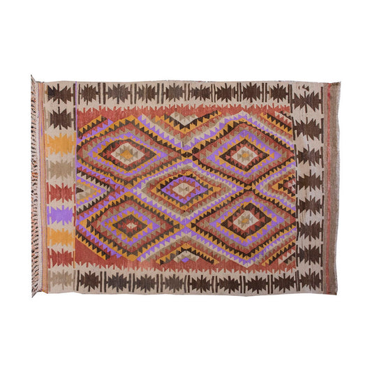 Vintage Kilim Rug,Denizli Kilim 3'7" x 5'1" feet 110 x 155 cm