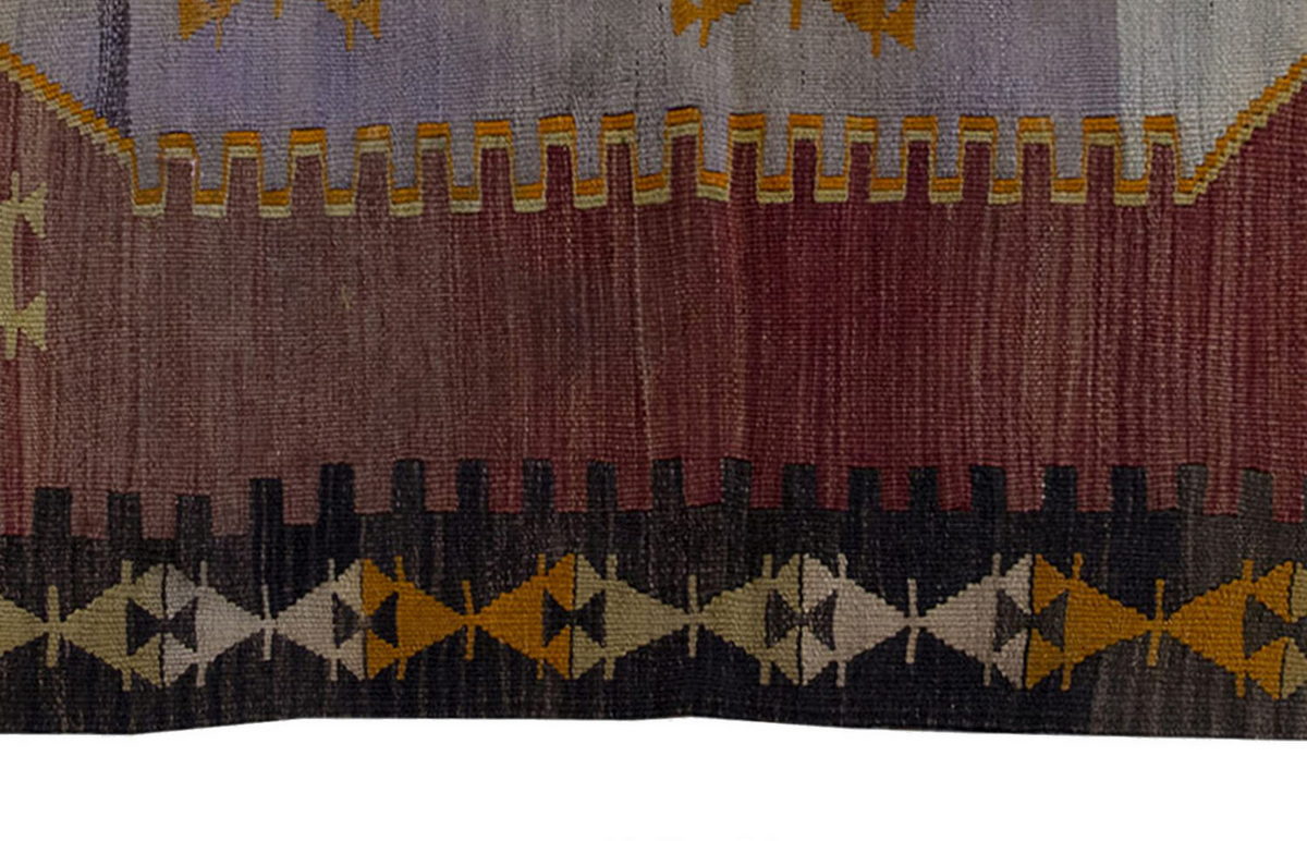 Vintage Kilim Rug,Emirdağ Kilim 3'7" x 5'1" feet 110 x 155 cm