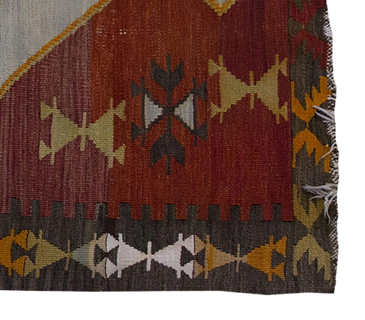 Vintage Kilim Rug,Emirdağ Kilim 3'7" x 5'1" feet 110 x 155 cm