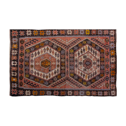 Vintage Kilim Rug,Konya Hotamış Kilim 3'7" x 5'3" feet 108 x 160 cm