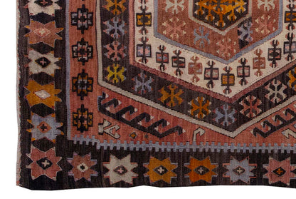 Vintage Kilim Rug,Konya Hotamış Kilim 3'7" x 5'3" feet 108 x 160 cm