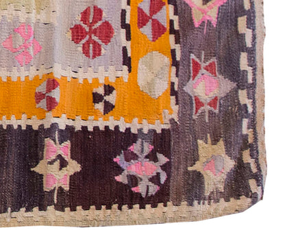Vintage Kilim Rug,Kırşehir Kilim 3'7" x 5'3" feet 110 x 160 cm