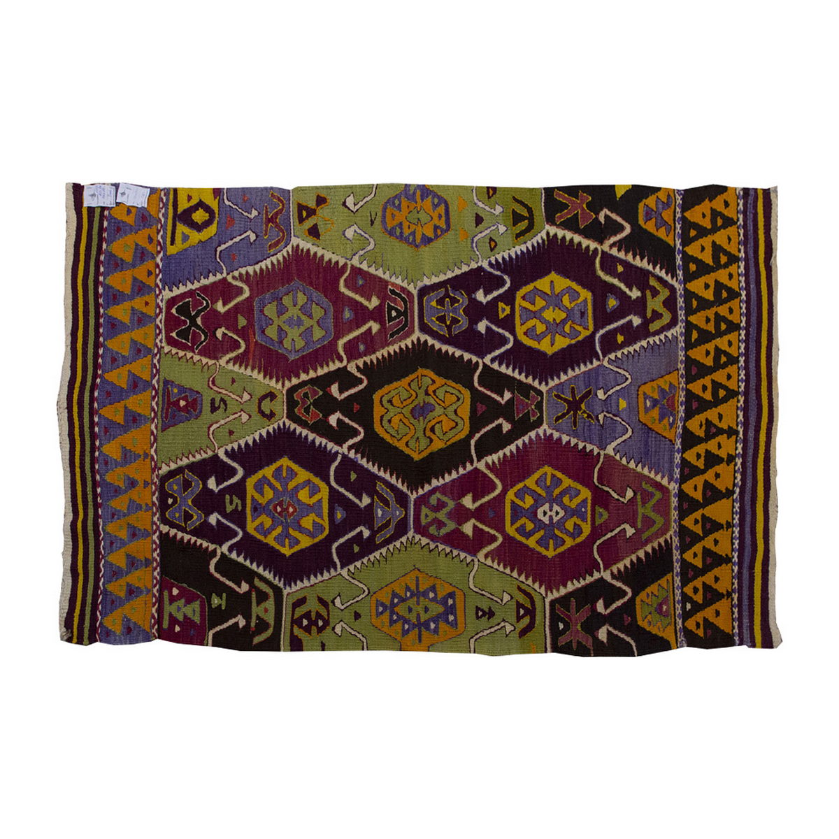 Vintage Kilim Rug,Nomadic Barak Kilim 3'7" x 5'4" feet 110 x 162 cm
