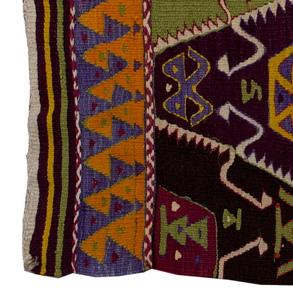 Vintage Kilim Rug,Nomadic Barak Kilim 3'7" x 5'4" feet 110 x 162 cm