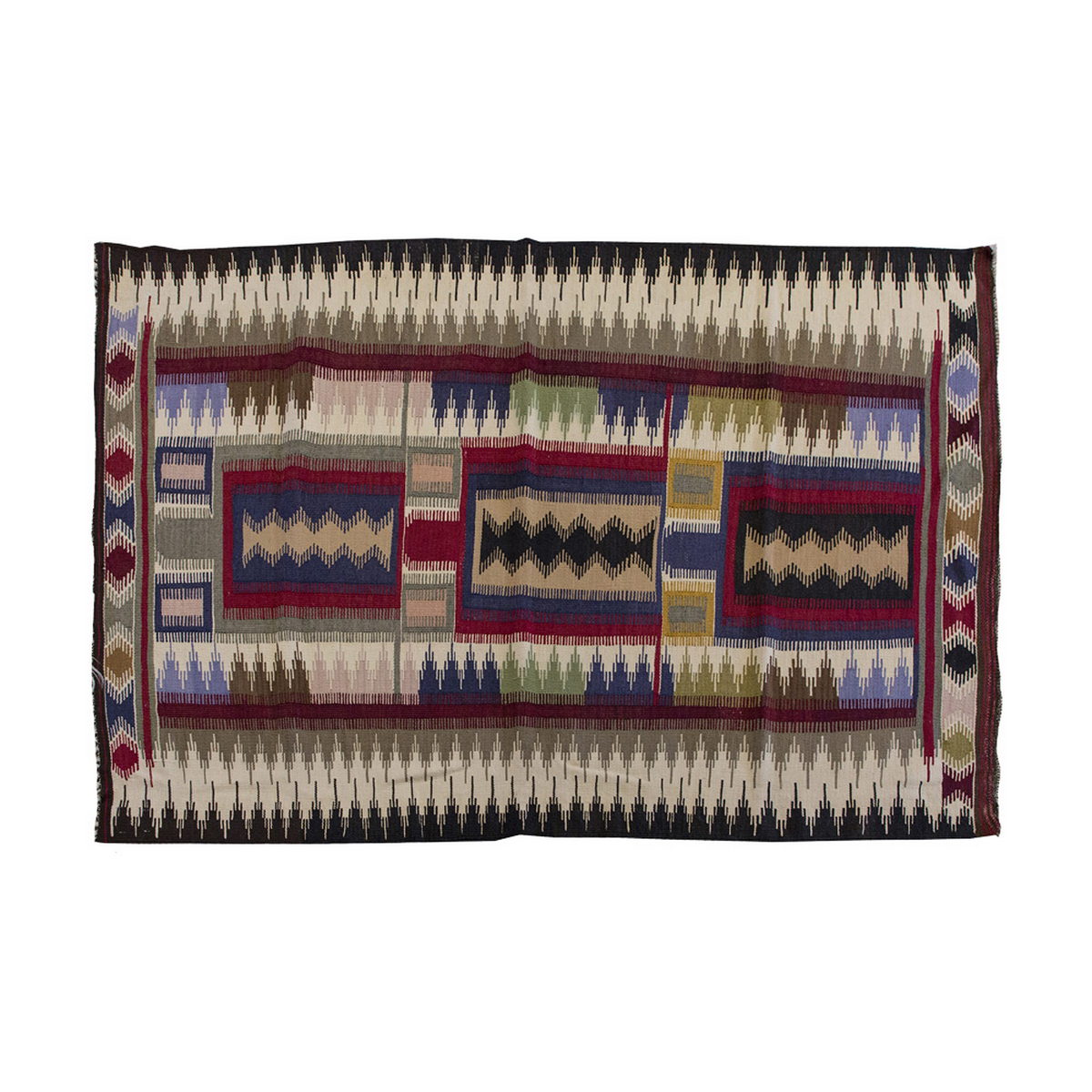 Vintage Kilim Rug,Konya Karapınar Kilim 3'7" x 5'8" feet 110 x 173 cm