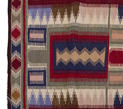 Vintage Kilim Rug,Konya Karapınar Kilim 3'7" x 5'8" feet 110 x 173 cm