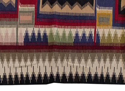 Vintage Kilim Rug,Konya Karapınar Kilim 3'7" x 5'8" feet 110 x 173 cm