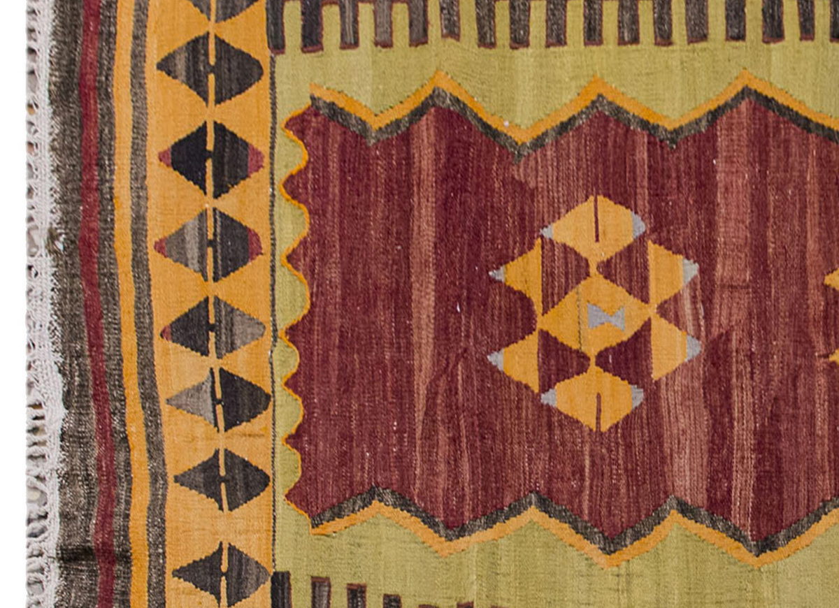 Vintage Kilim Rug,Konya Kilim 3'7" x 6" feet 109 x 183 cm