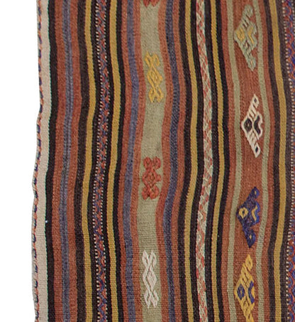 Vintage Kilim Rug,Konya Kilim 3'7" x 6'3" feet 110 x 190 cm