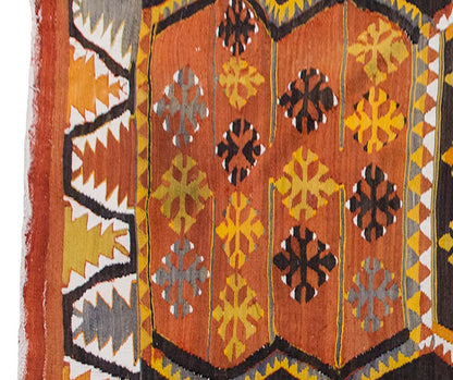 Vintage Kilim Rug,Kırşehir Kilim 3'7" x 6'5" feet 108 x 195 cm