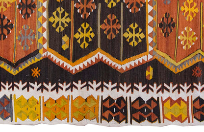 Vintage Kilim Rug,Kırşehir Kilim 3'7" x 6'5" feet 108 x 195 cm