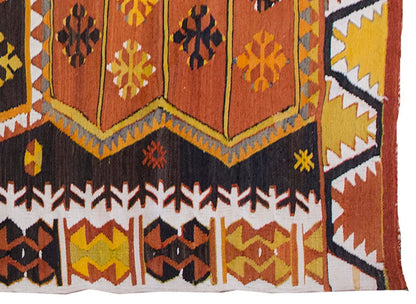 Vintage Kilim Rug,Kırşehir Kilim 3'7" x 6'5" feet 108 x 195 cm