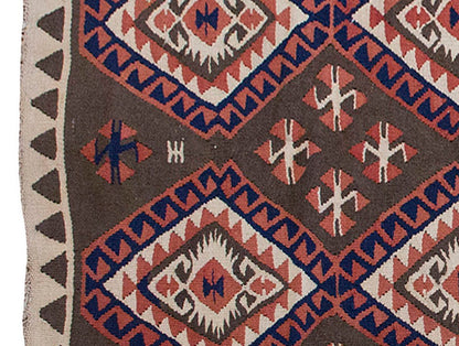 Vintage Kilim Rug,Lake Van Kilim 3'7" x 7'6" feet 110 x 228 cm