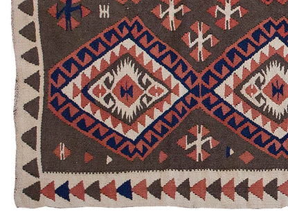 Vintage Kilim Rug,Lake Van Kilim 3'7" x 7'6" feet 110 x 228 cm