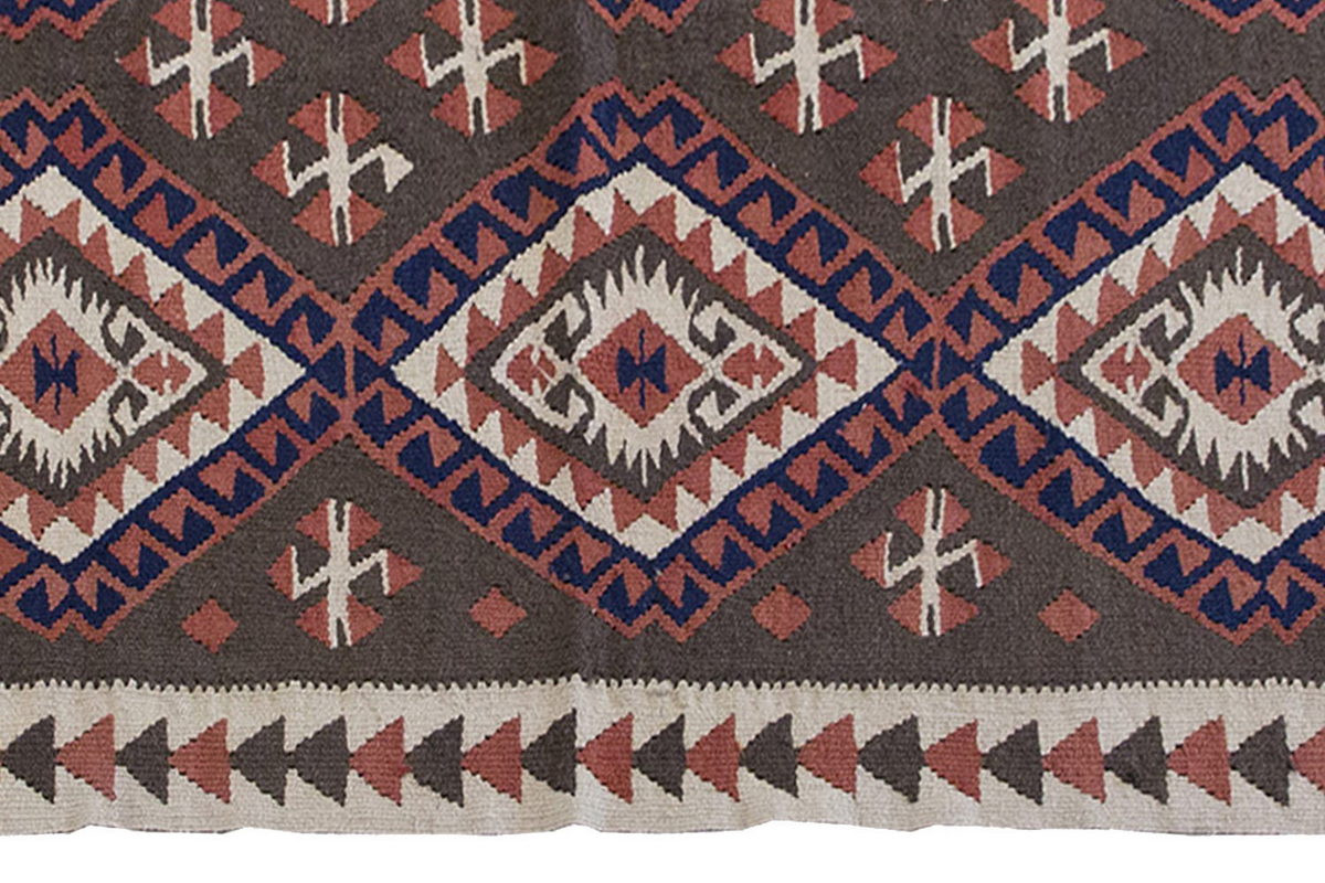 Vintage Kilim Rug,Lake Van Kilim 3'7" x 7'6" feet 110 x 228 cm